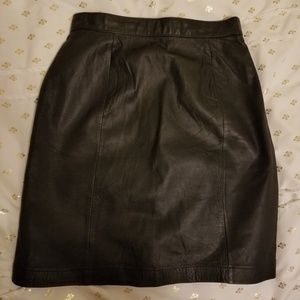 Wilsons Leather real leather mini pencil skirt